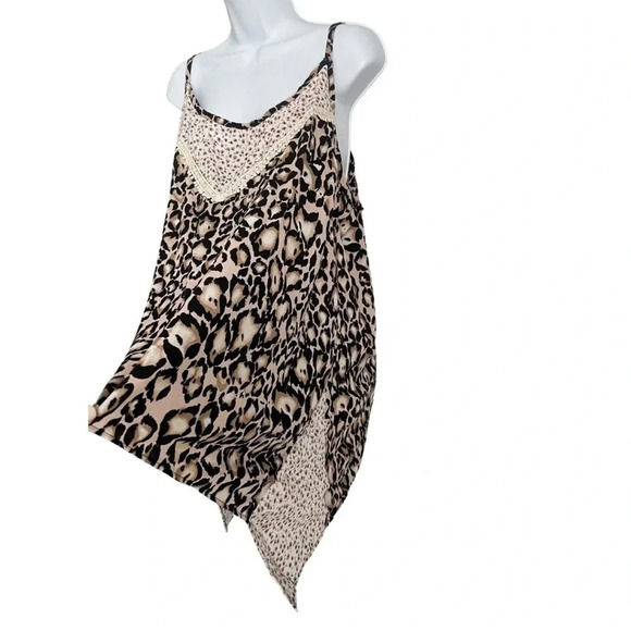NWT Stoosh Plus Size Leopard Print Tank Top - 2X - Spaghetti Strap - Adjustable - Picture 5 of 6